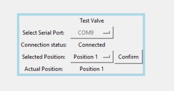 A Valco2WayValve widget